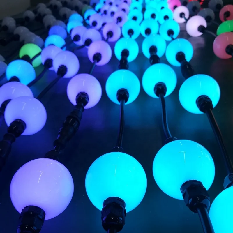 Пользовательские RGB 360 градусов украшения 50 мм Диаметр полноцветный dmx 3d светодиодный пиксельный шар