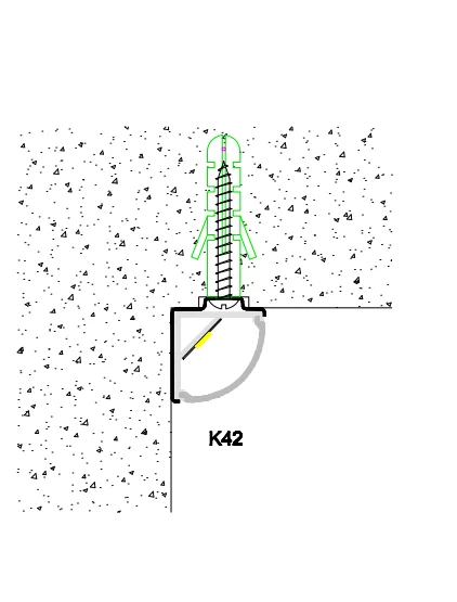 
High quality 6063 T5 Aluminum Alloy Mounted 90 degree corner K42 with PC diffuser corver led aluminum profile 