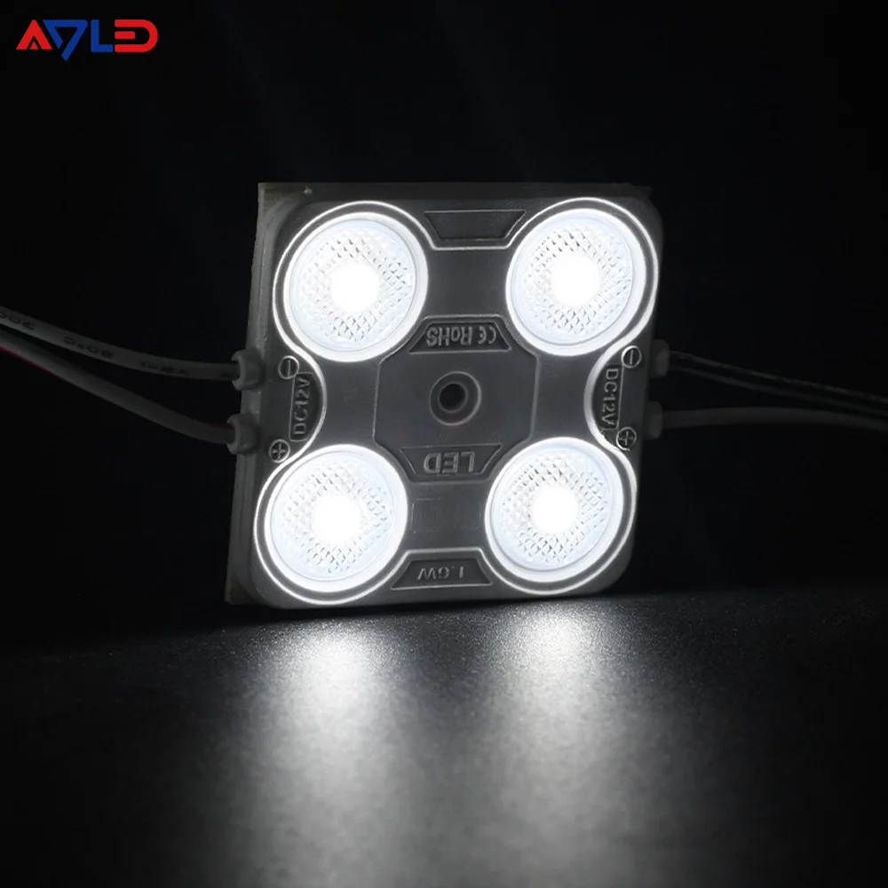 High Brightness Smd Module Led Square 4Led Outdoor Ip65 2W 12V 200Lm Consistent Blocking White Smd Led Module For Box Signs