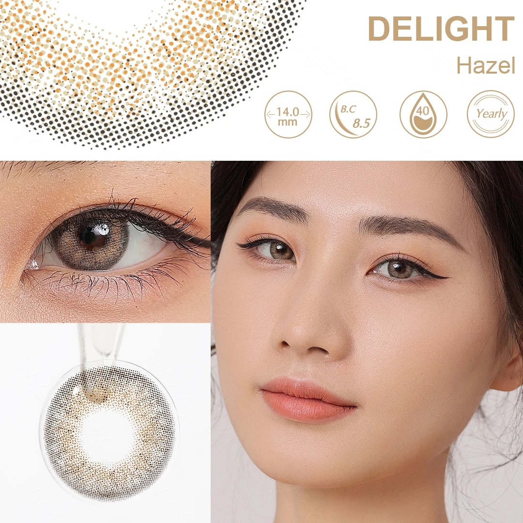 Magister Delight Contact Lenses Logo Clear Contact Lenses Custom Logo Natural Eye Color Contact Lens