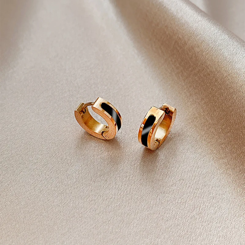Duoying OEM Aretes Simple Dainty Fashion Geometric Titanium Steel 2022 New Earings Women