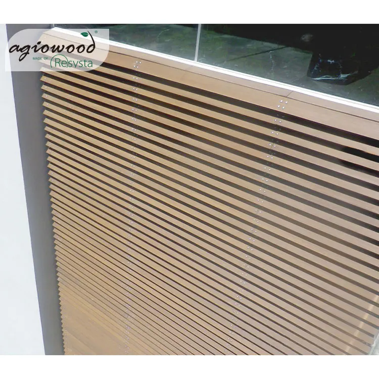Factory Direct Sale Resysta Agiowood Waterproof Sun Louver Wooden Louver