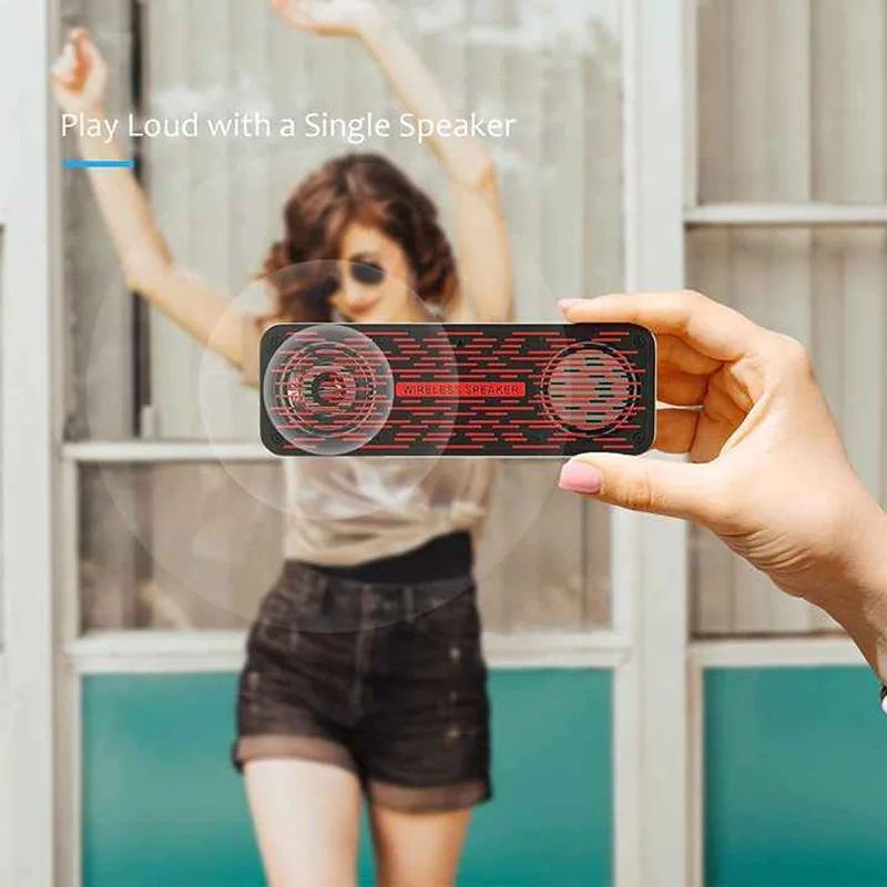 Portable Mini S19 Speaker Fashion Design Multi Function Subwoofer Dual Horn 1200mAh Battery Bass Support AUX Memory Card Speaker