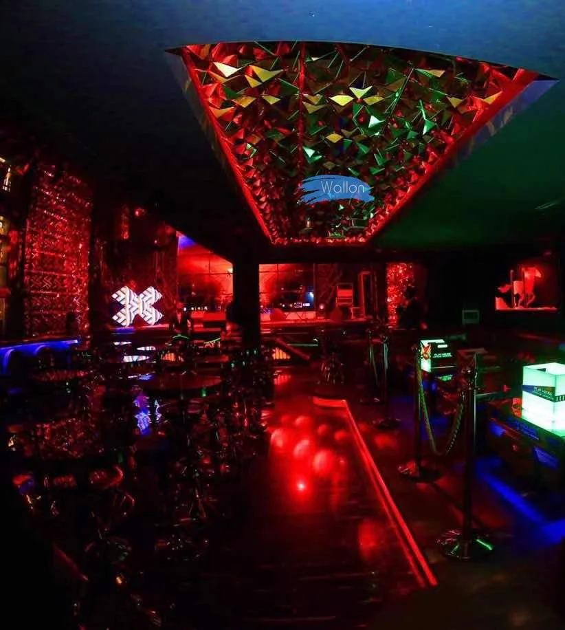 Customized Color Electroplating 3D PVC Wall Panel For Hotel & Night Club