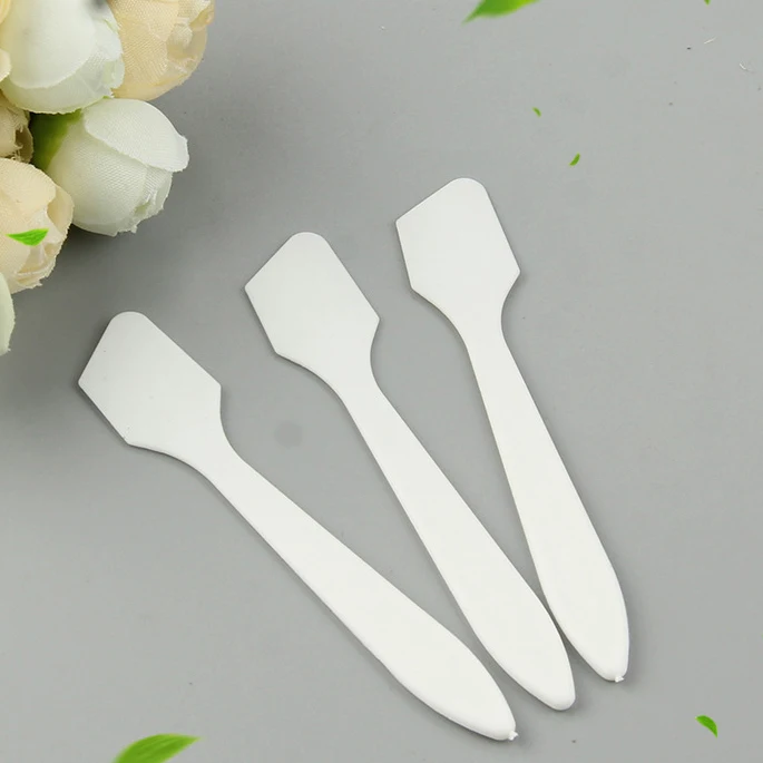 Private Label Plastic cosmetic jar spatula Facial Spoon skincare disposable facial mask spatula