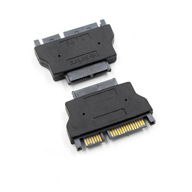 High Quality Slimline SATA Adapter Serial ATA 7+15 22pin Male to Slim 7+6 13pin Female Adapter