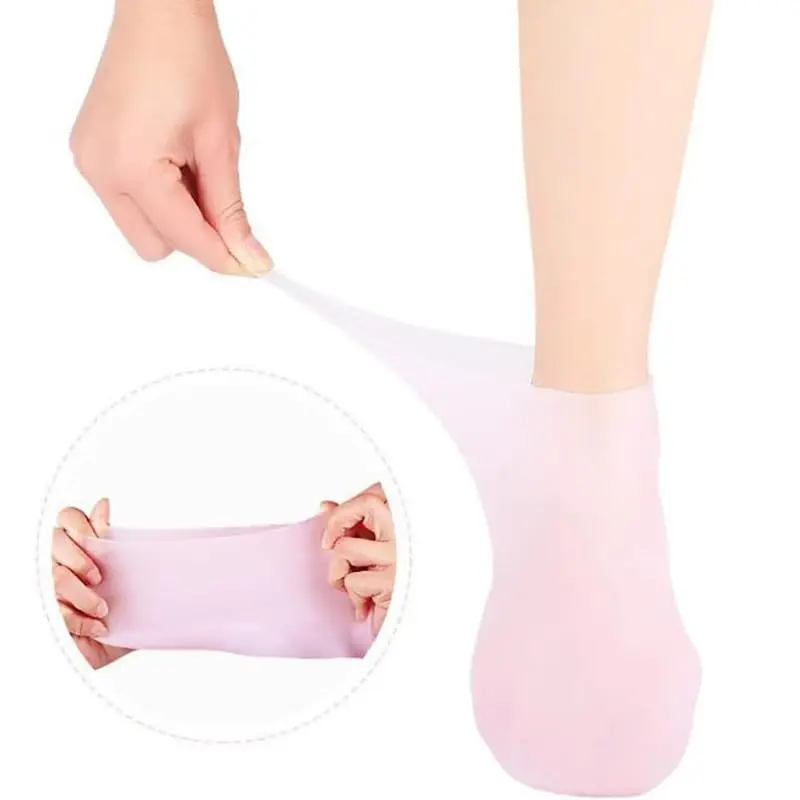 Silicone Moisturizing Socks Softening Dry Cracked Feet Rough Skins & Anti Slip Aloe Socks for Dry Cracked Feet Women