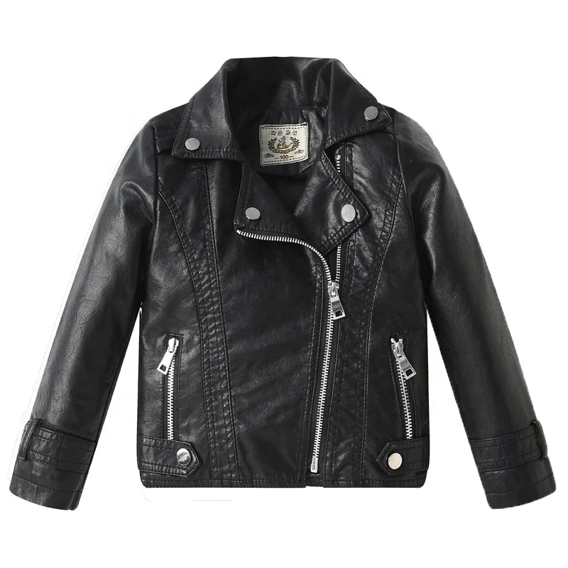 2022 Baby Girl Boy Spring Autumn Winter PU Coat Jacket Kids Fashion Leather Jackets Children Coats Clothes