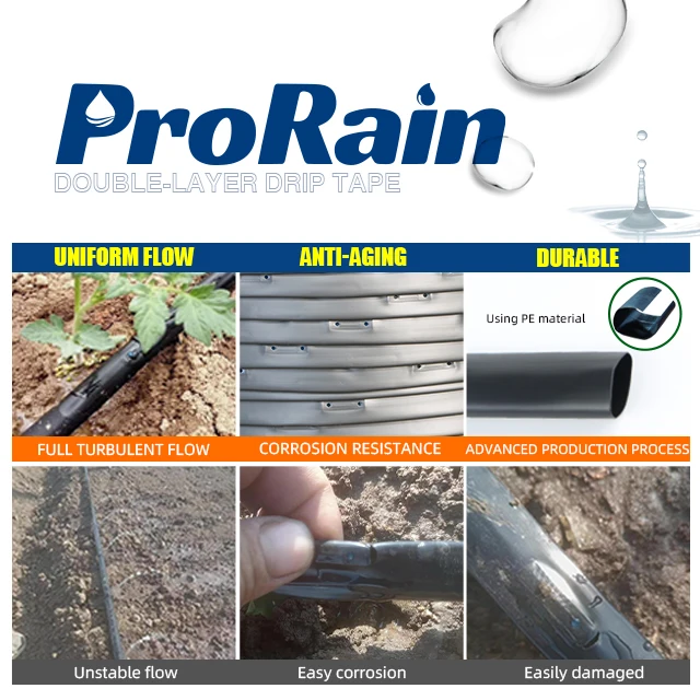 Wholesale Cheap Price 16mm Flat Dripper Drip Tape Layflat Hose Irrigation PC Farm Garden System 1 Hectare Design Agricultural