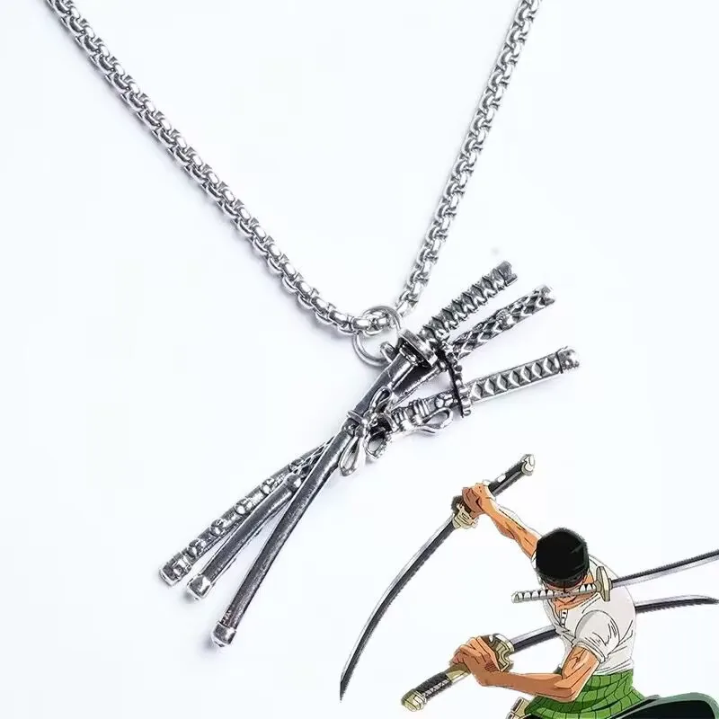 Новое модное ювелирное ожерелье креативное аниме Zoro в том же стиле стальной кулон для мужчин и женщин