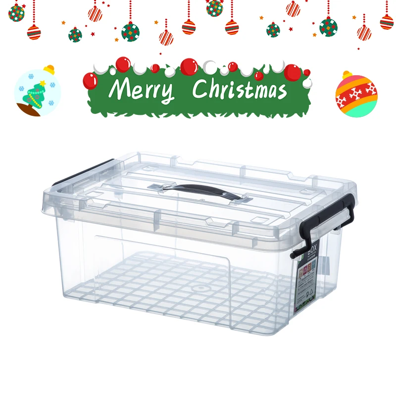 Christmas series clothing clear pp plastic storage boxes for living room