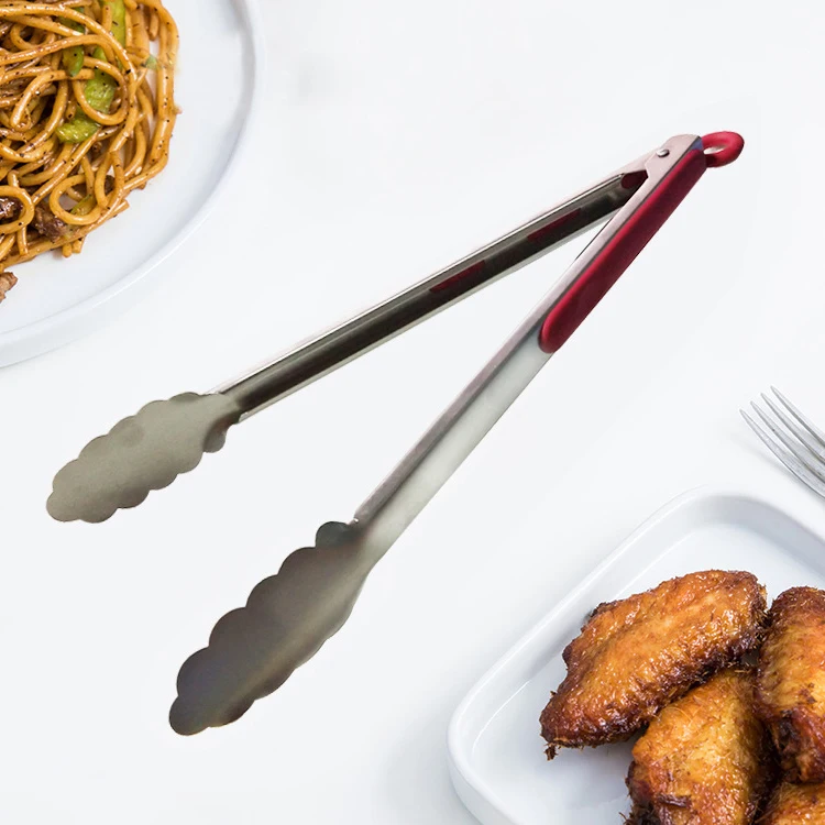 Factory direct BBQ barbecue clip Stainless steel food tongs