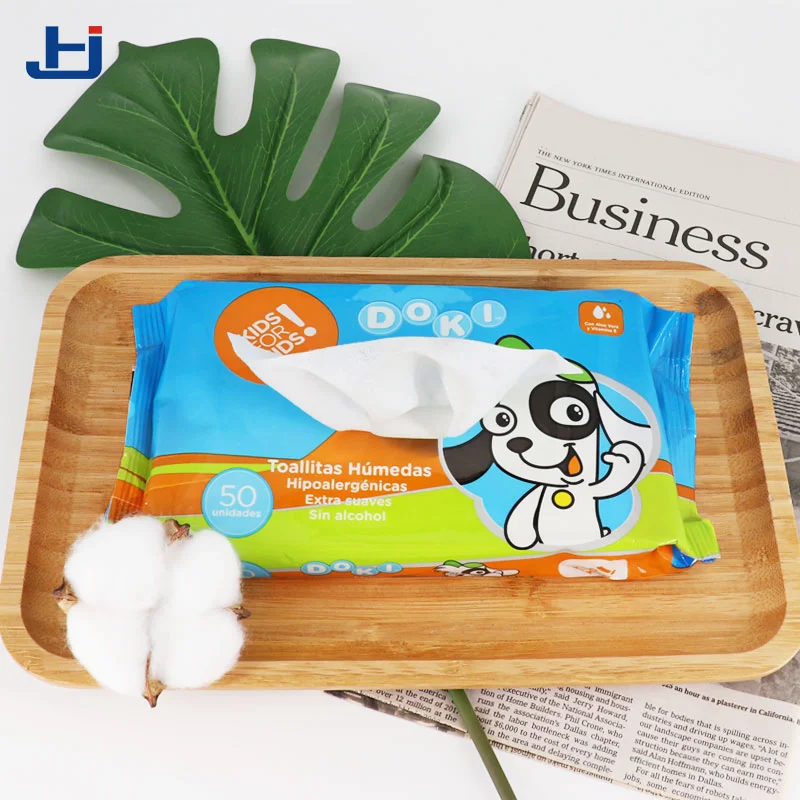 Haiji Chinese Supplier Sunscreen Wipes Nonwoven Strips Daily Lady Use Facial Tissue Wet Wipes