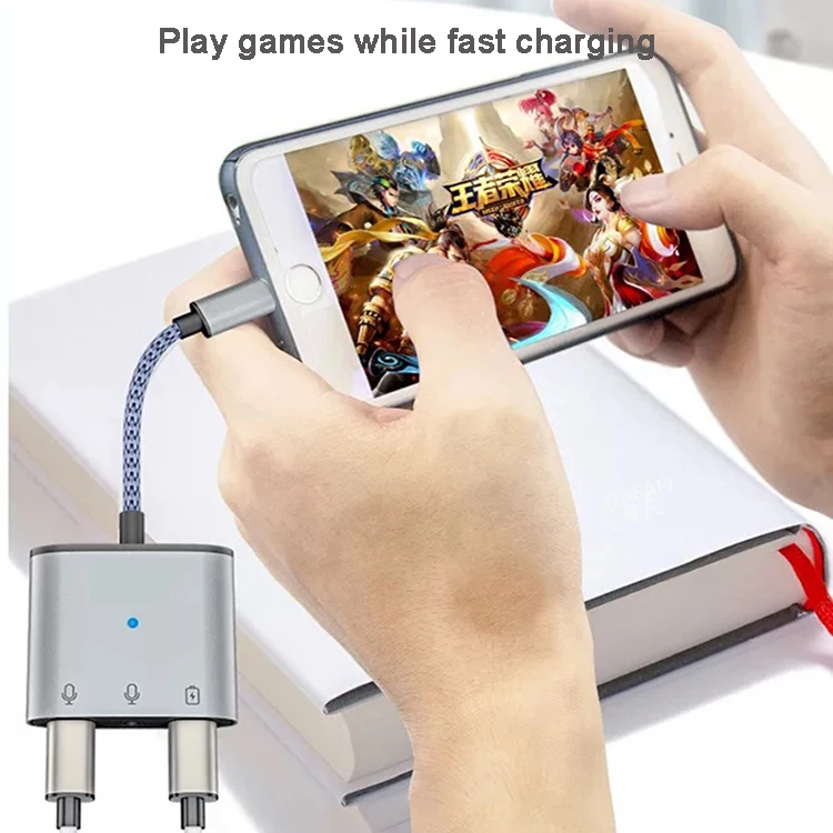  3 в 1 type-c 2 usb-c aux порт адаптер аудио