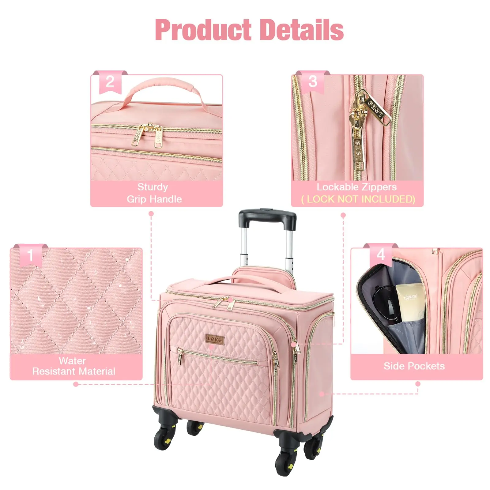 Custom Logo Travel Soft Luggage with Laptop Compartment and Detachable wheel Lightweight Suitcase Luggage
