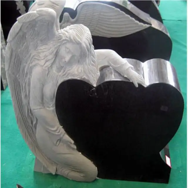 American Style Granite Tombstones Marble Headstone for Cemetery Use with Warranty