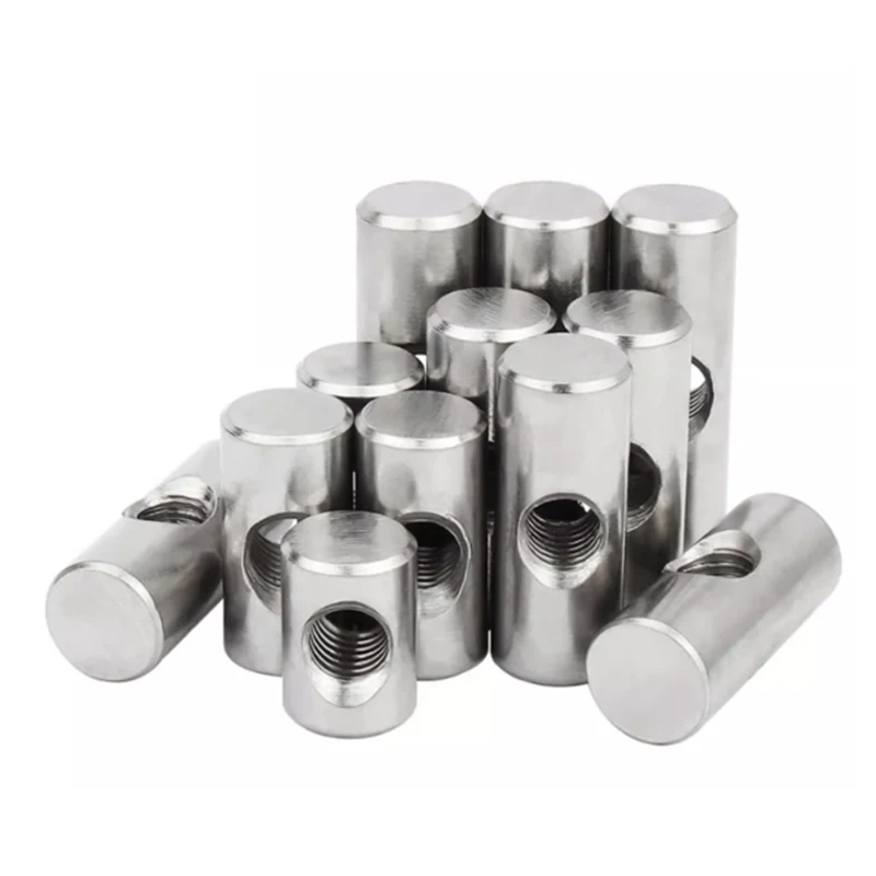 Stainless steel m8 m12 m6 cross dowel barrel nut for furniture