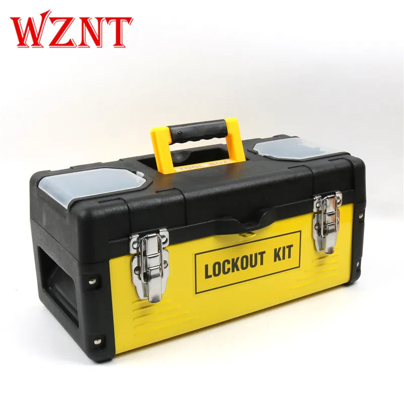 NT-LS03 17' Yellow 17' Safety Lockout Tagout Tool Box  Padlock Loto Lock Tool Box