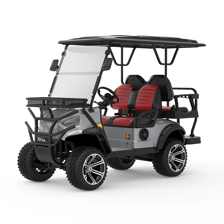 2024 Hot Sale Aluminum Frame Floor 4 Seater Mini Golf Cart Off-Road Electric Golf Carts Lifted Club Car With Ac System