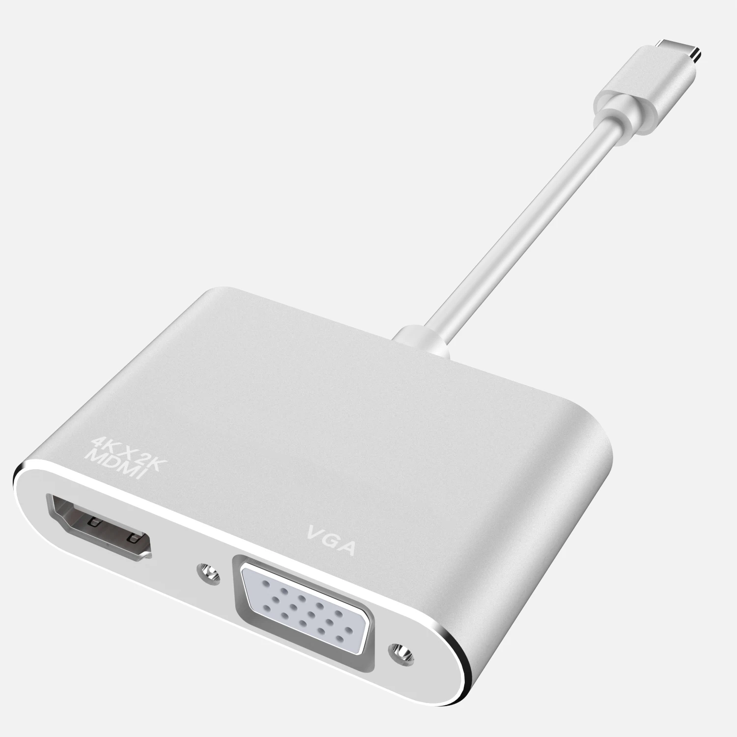 High Quality USB C to Vga HDMI Adapter 2 in 1 USB 3.1 Type-C to HDMI 4k 30hz Vga 1080p Converter Adapter Cable