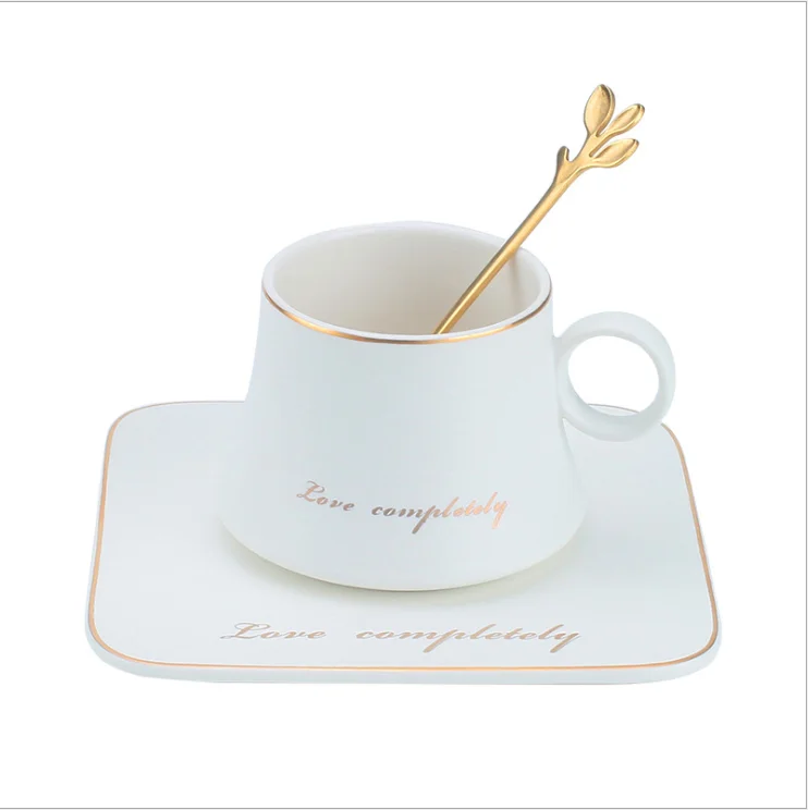 SU67 новейший дизайн, Квадратная тарелка, керамическая кофейная чашка с блюдце