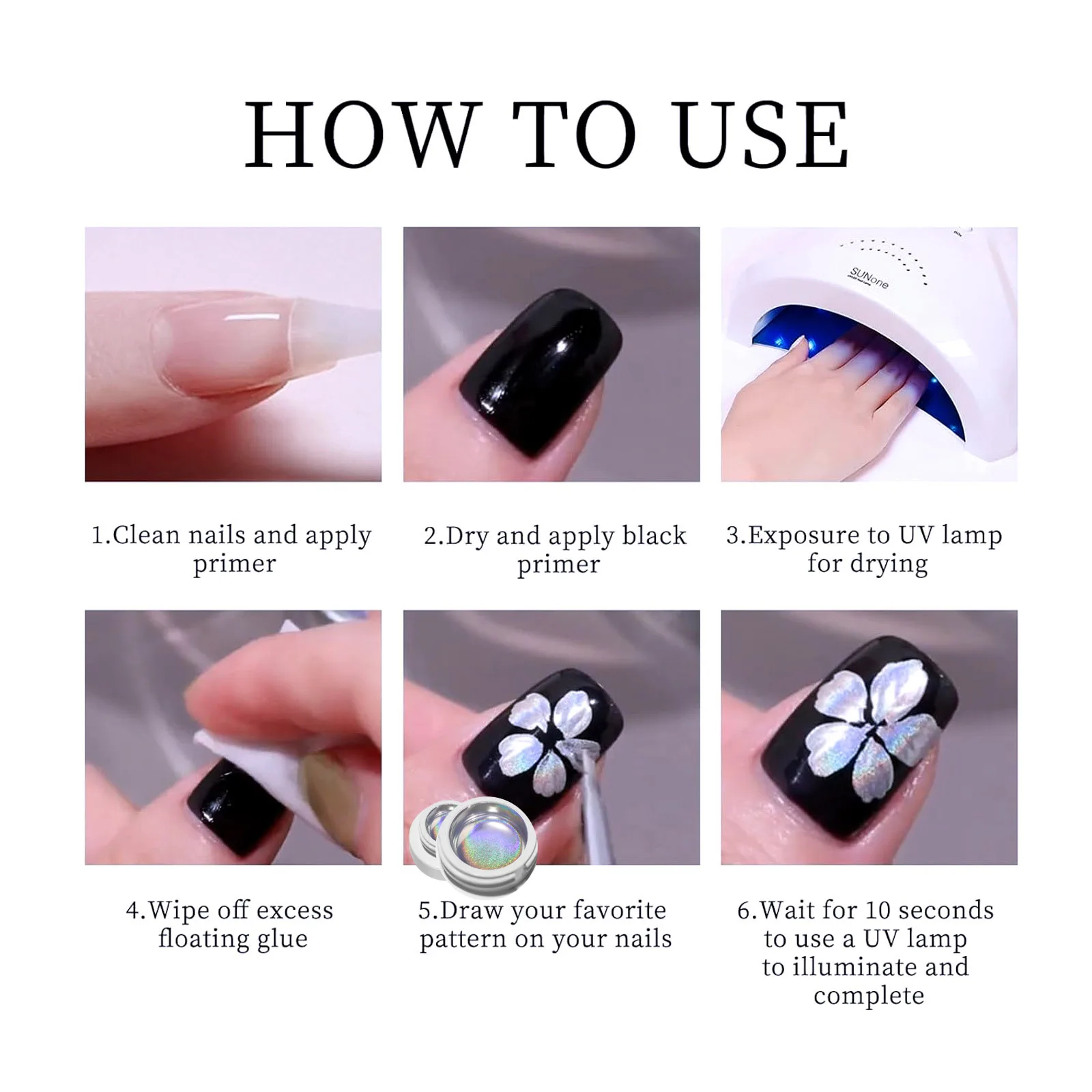 2024 Latest Nail Gel Polish Beauty Metallic Silver Nail Art Gel Mirror Chrome 3D Universal Holographic Laser Gel Polish