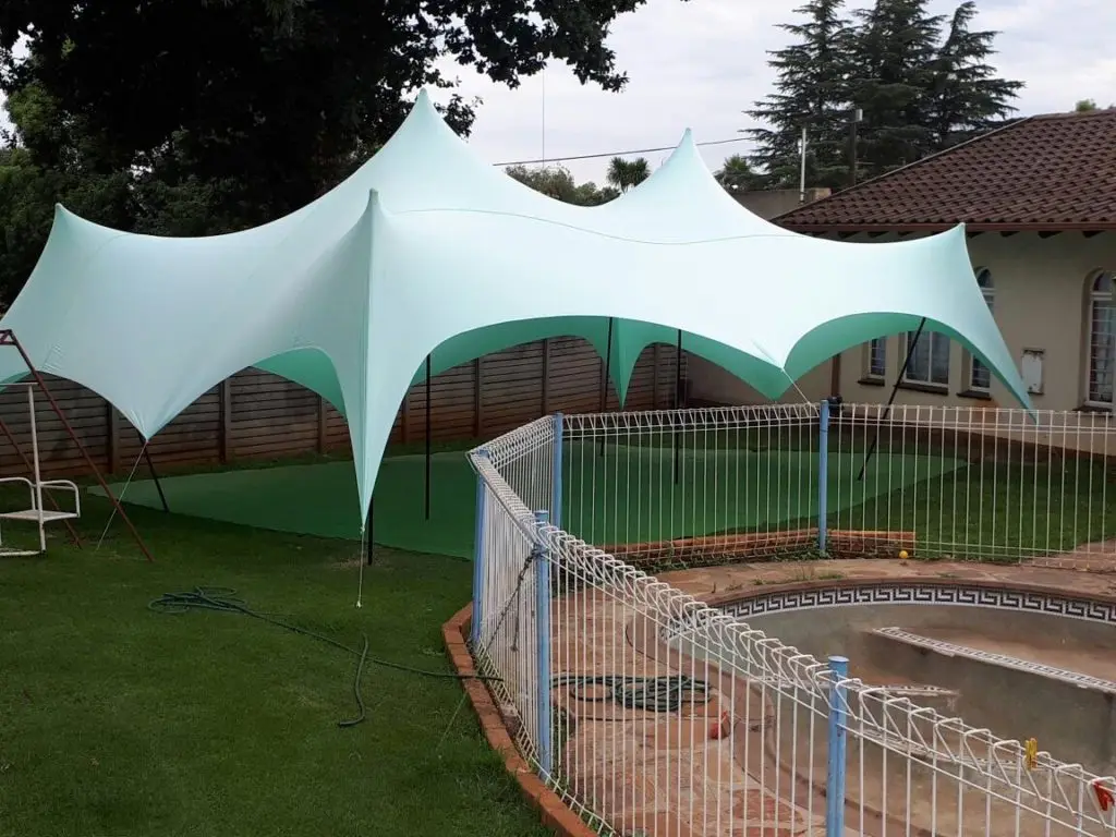 Waterproof flame retardant double PU coating four ways elastic outdoor canopy stretch tent