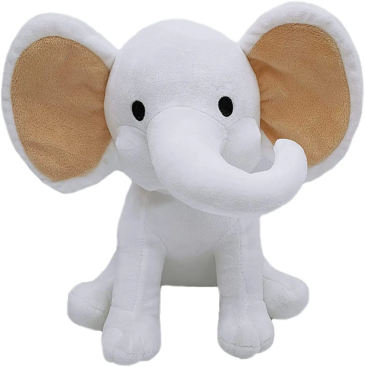 Crooked nose big ears custom plush elephant toy with bow
