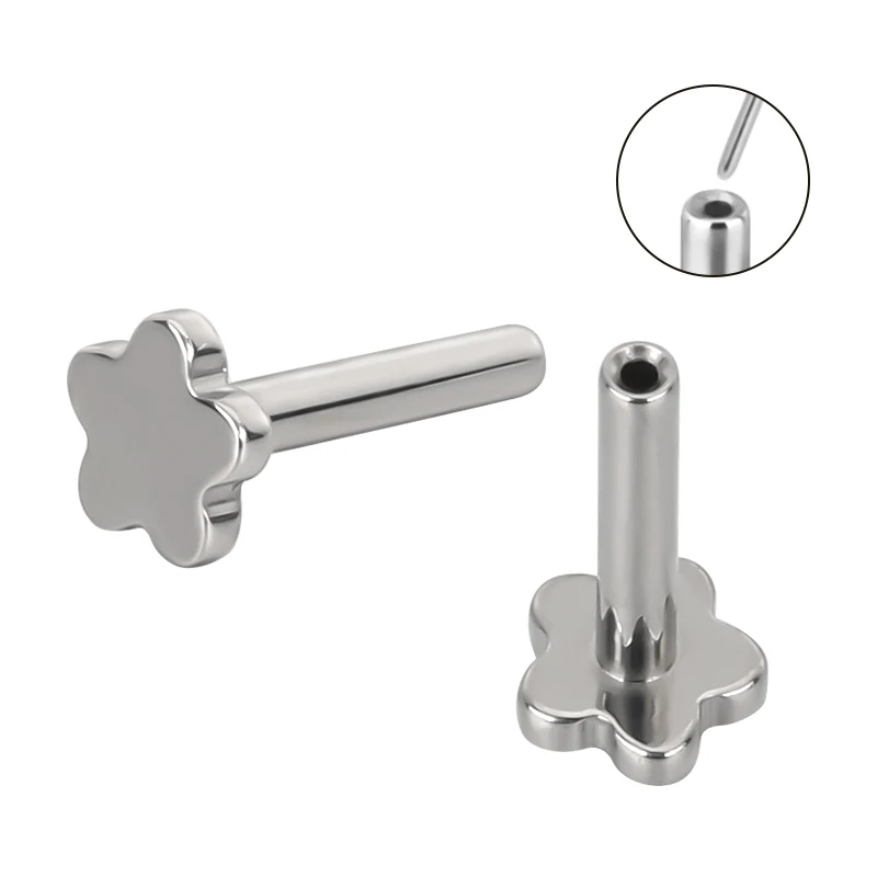 G23 титановая основа для цветов Push In labret