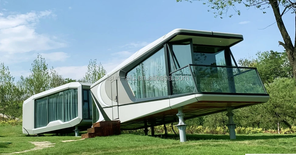 Luxury Small Mini Tiny Foldable Prefab Granny Containers House Villa Prefabricated Home Estate Cottage Hut Apartment