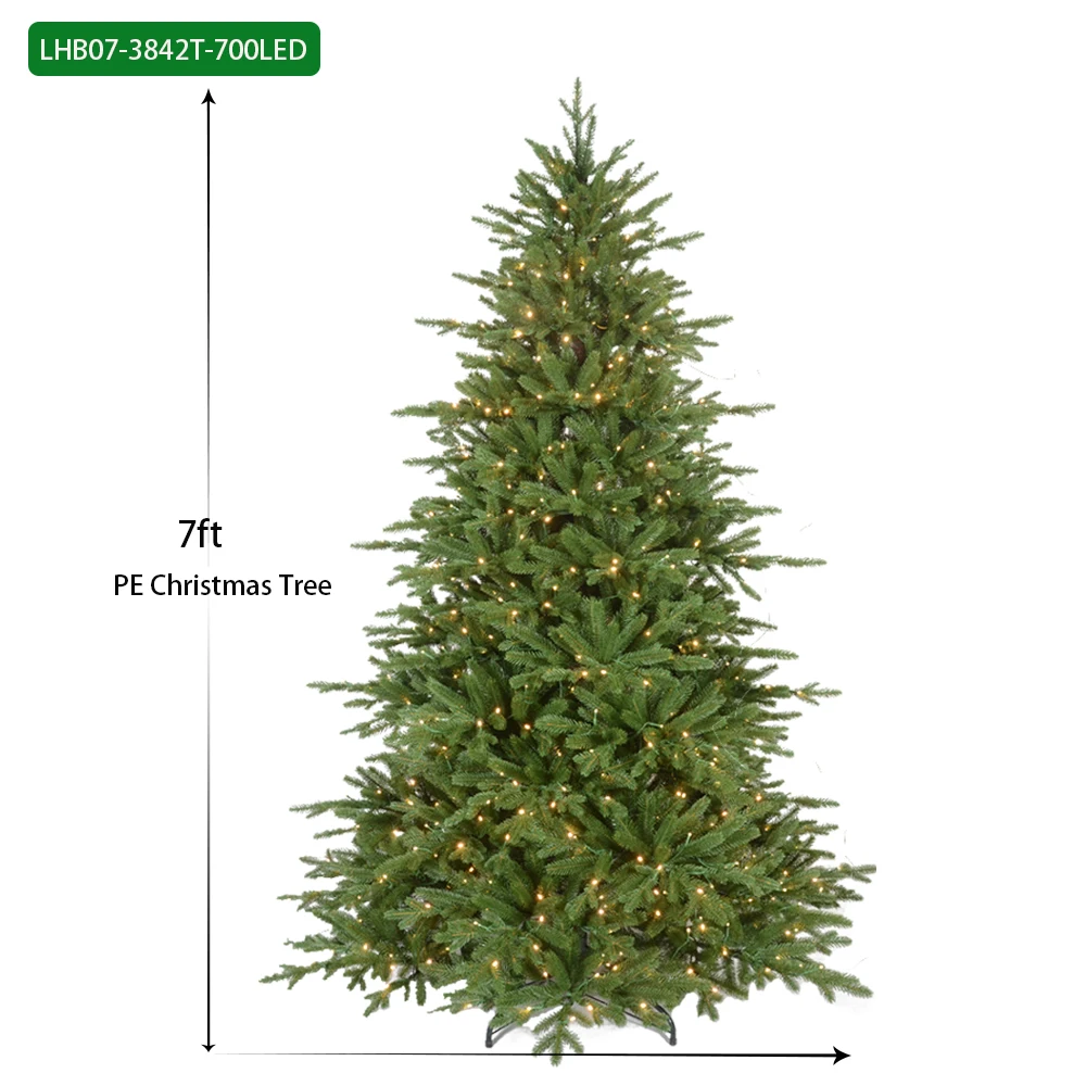 Factory Wholesale High Class Quality 150cm 180cm 210cm 240cm Full 100%  Pe Decorative Christmas Trees