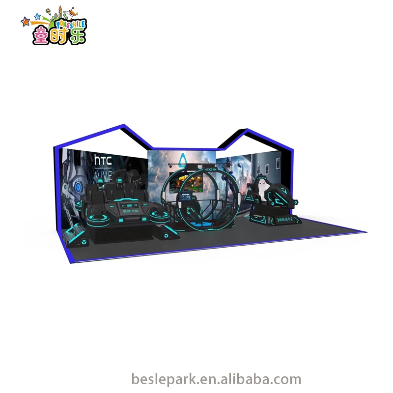 Besirui 4 seats 9D VR cinema new spaceship modeling virtual reality game simulator