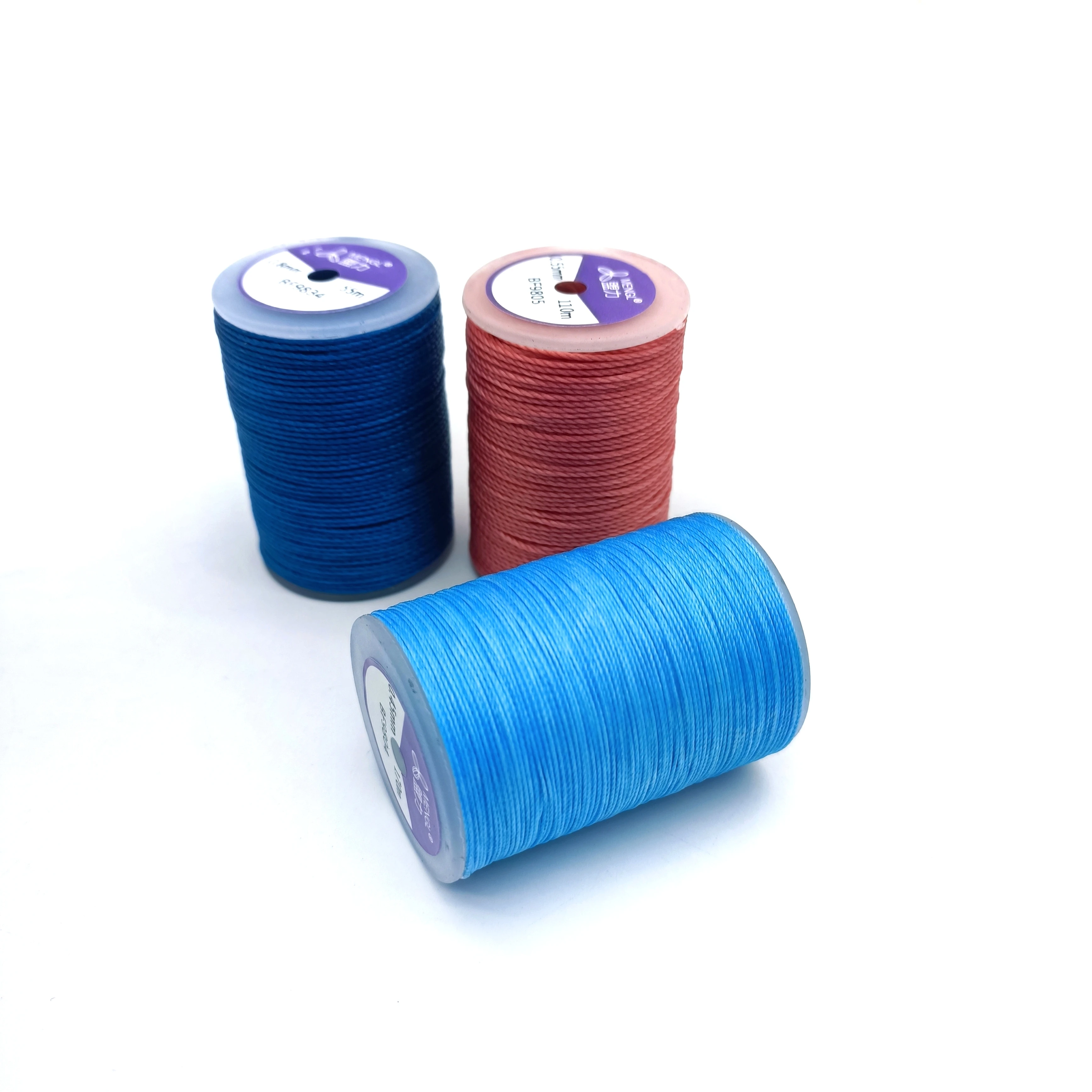 100 polyester Terlenca 0.65 1mm Hilo Encerado Linea Redondo tejer zapato para coser cuero pulseras 0.8 round wax thread bracelet