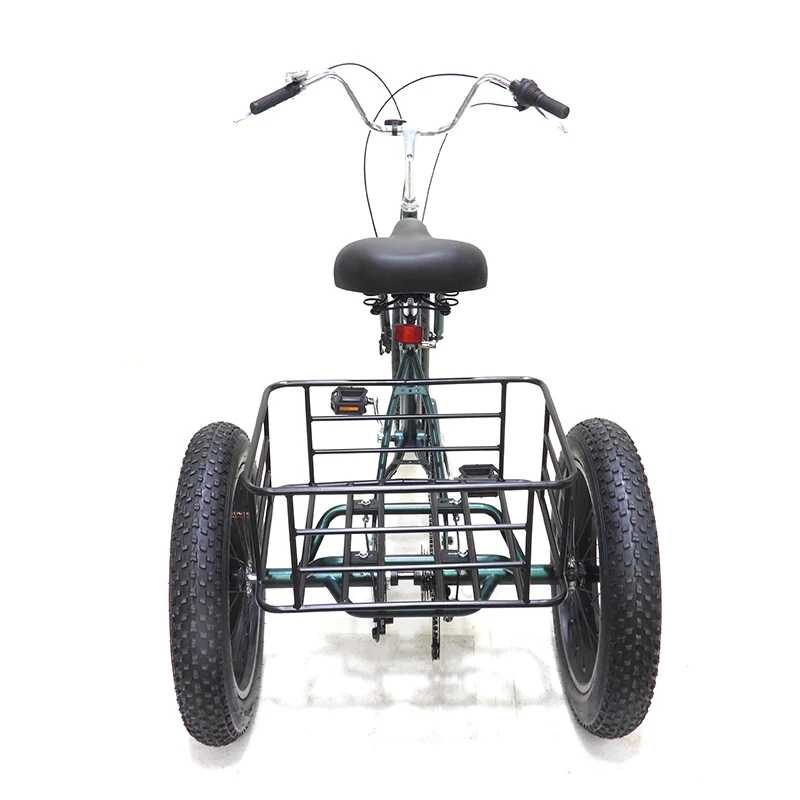 Three wheel bike for eldly  trike 20inch fat tire 3 wheel Tricycle three wheels adult cargo bike bicycle