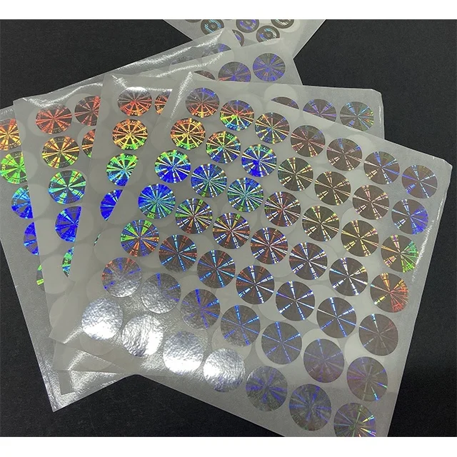 Customize security hologram sticker wholesale price low MOQ die cut 2D