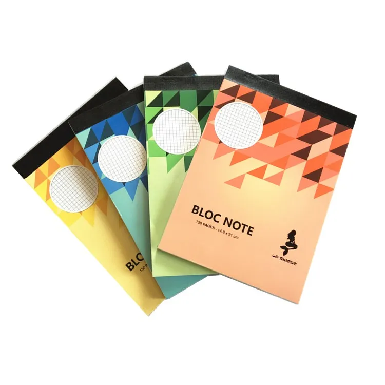 150pages square line bloc note