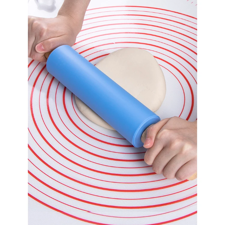 Nonstick Rolling Pin silicone for kitchen baking Pizza silicone rolling pin reusable