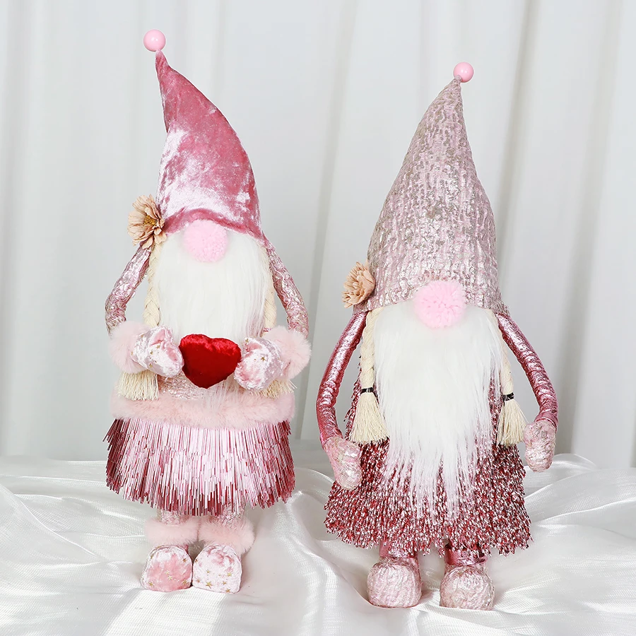 Christmas Decoration Faceless Doll Embracing Heart Rudolf Toy Mall Window Decoration