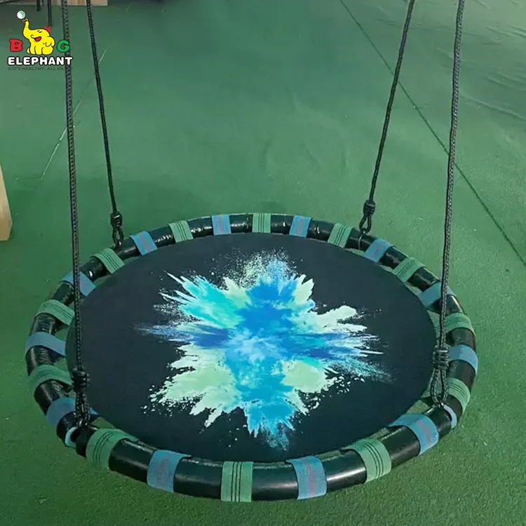 Легкая сборка блюдце дерево качели большая веревка качели с детским гнездом уличные садовые портативные качели