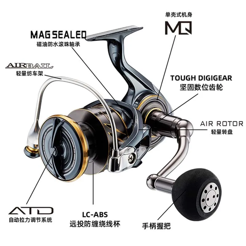 DAIWA CALDIA SW Saltwater Spinning Fishing Reel 4000-CXH 5000 6000 8000-H 10000-H 14000-H 18000 Fishing Wheel Stream Star Reel