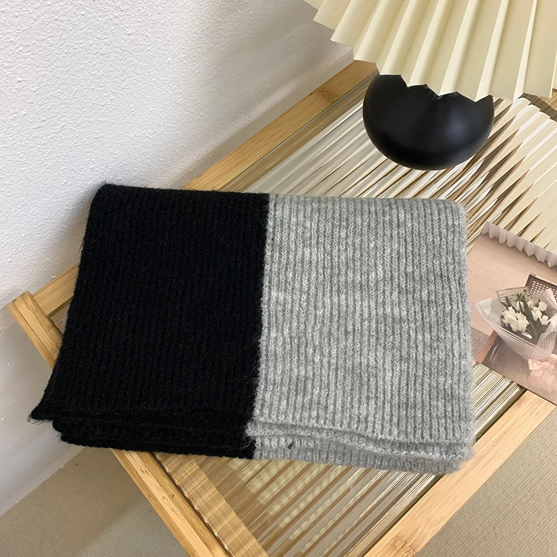 2024 new women winter autumn scarves and wraps mix color knitted scarf for women large big scarf