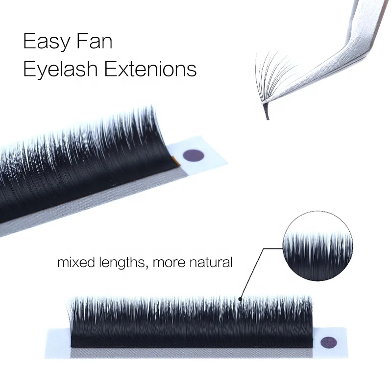 Jaunty Sky Private Label Individual 1 Second Quick Fan Lash Professional Easy Fanning Lashes Rapid Fan Eyelash Extension