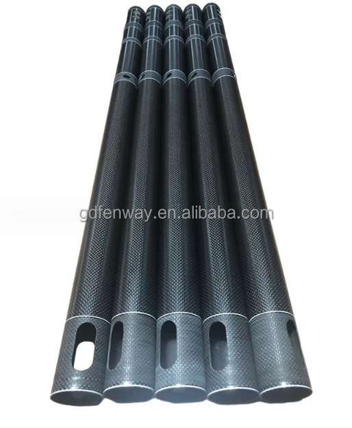 Oem lightweight heat resistance carbon fibre pipe tube cnc cutting tubes cnc carbon fiber tubes connector with customized holes