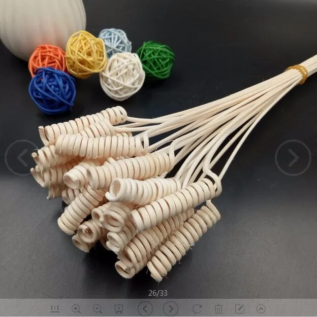Hot selling factory wholesale  eco friendly Curly Shaped Rattan Reed Diffuser Stick for Natural Decoration