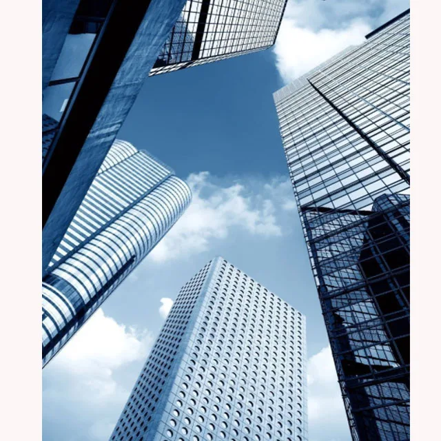 Glass Curtain Wall Facade System with Aluminum Stick Frame Exterior Application for Glazing and Aluminium Curtain Wall