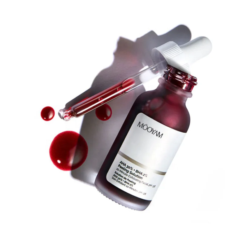 Private Label Custom anti-acne serum Aha 30% bha 2% exfoliator 30ml organic face serum aha solution facial serum