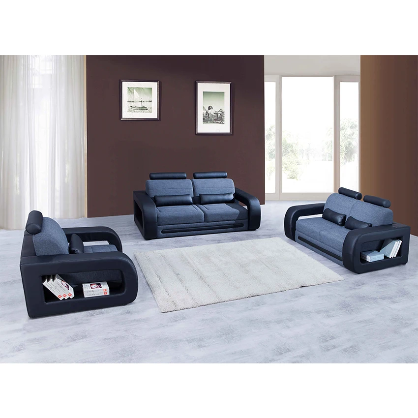 Leather sofa set furniture recliner corner luxury top grain leather living room sofas