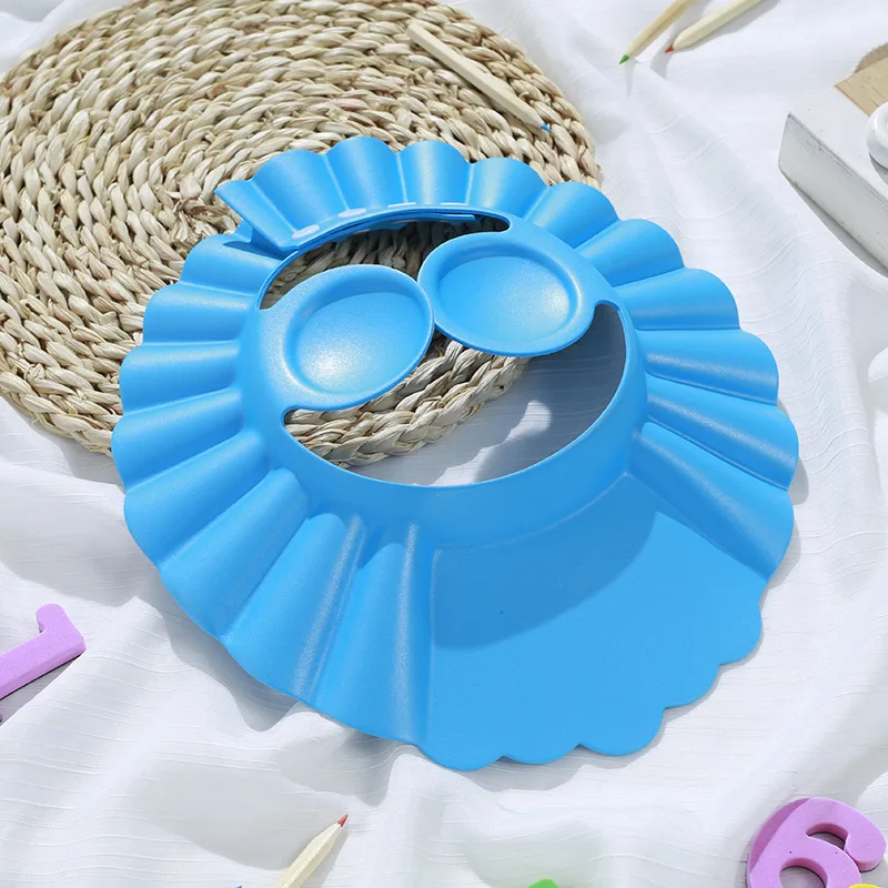 Waterproof Ear Protector Shampoo Cap Soft Rubber Children Bath Shower Cap for Baby Child Infant-Resistant to Water Cruelty-Free