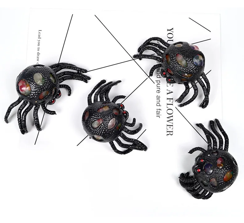 New Product Ideas 2022 Funny Relief Stress Black Spiders Gel Stress Relief Ball Birthday Spiders-themed Parties Easter