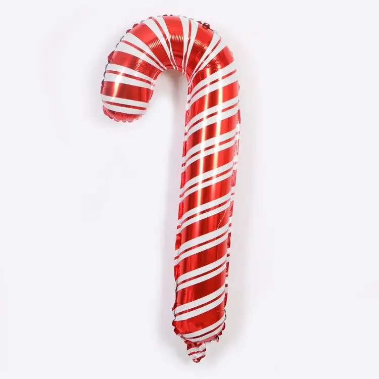 Christmas Candy Cane Foil Mylar Balloons Big Xmas Birthday Party Decoration Supplies Photo Backdrop Red And White Green Sweet